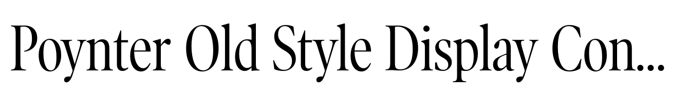 Poynter Old Style Display Condensed